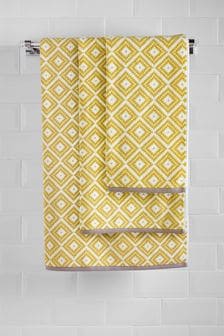 Ochre Yellow Diamond Geo Towel (159289) | ₪ 33 - ₪ 92
