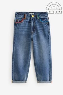 Little Bird by Jools Oliver Blue Washed Denim Rainbow Embroidered Jeans (159568) | HK$247 - HK$308