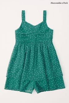 Abercrombie & Fitch Green Polka Dot Playsuit (159616) | €24