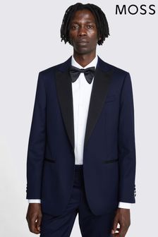 MOSS Tailored Fit Blue Navy Twill Jacket (159742) | OMR98
