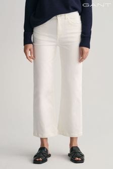 Белые укороченные джинсы широкого цвета Gant (160097) | €78