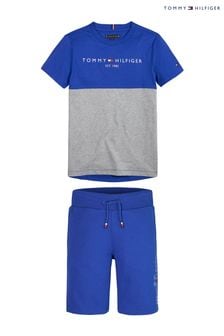 Синий комплект в стиле колор блок с шортами Tommy Hilfiger Essentail (160301) | €72 - €85