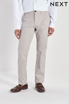 Cream Straight Fit Stretch Printed Soft Touch Chino Trousers (160351) | $34