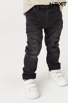 Black Denim Distressed Jeans (3mths-7yrs) (160860) | €19 - €22