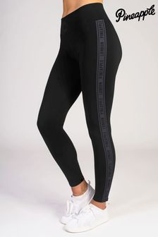 Pineapple Black Womens Tape Leggings (161399) | 139 QAR