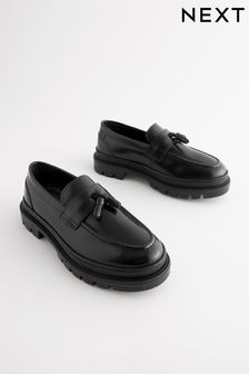 Black Leather Tassle Loafer School Shoes (161751) | OMR14 - OMR18