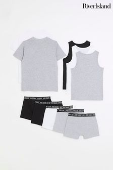 River Island Black T-Shirts, Vests And Boxers 10 Piece Set (162054) | ₪ 161 - ₪ 201