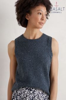 Seasalt Cornwall Blue East View Knitted Vest (162694) | SGD 108
