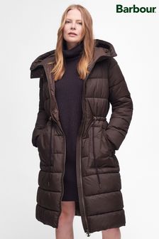 Barbour® Brown Mayfield Padded Quilted Longline Hooded Coat (162878) | 190 €