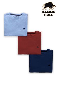 Raging Bull Black/Blue/Red Multipack Classic Organic T-Shirt