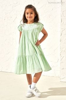 Angel & Rocket Green Hattie Bow Sleeve Dress (163411) | OMR17 - OMR19