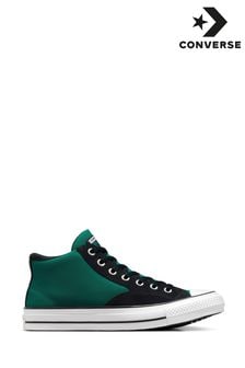 Converse Green/Black Mid Malden Street Leather Trainers (163590) | $95