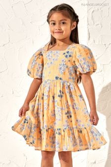 Angel & Rocket Orange Simone Textured Print Dress (163645) | Kč1,270 - Kč1,430