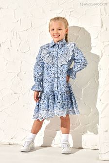 Blue - Angel & Rocket Blue Amelie Broderie Shirt Dress (163771) | kr620 - kr700