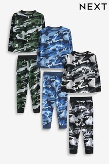 Camouflage Pyjamas 3 Pack (3-16yrs) (163799) | KRW47,600 - KRW64,000