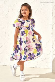 Angel & Rocket Purple Jodie Asymmetric Print Dress