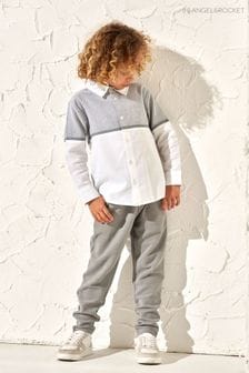 Angel & Rocket Grey Linen Yoke Oxford Shirt (164696) | $36 - $44
