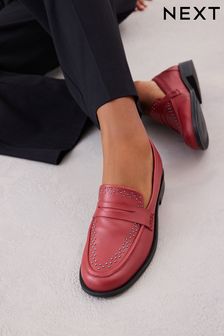Red Forever Comfort® Leather Studded Loafers (164828) | €23