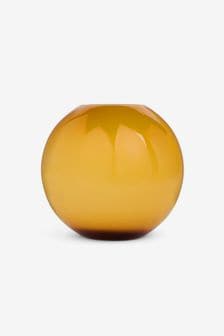 Jasper Conran London Ochre Yellow Sphere Glass Flower Vase (165042) | €54