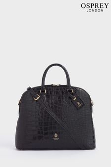 Черный - сумка из итальянской кожи Osprey London Wentworth (165388) | €656