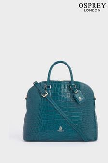Синий - сумка из итальянской кожи Osprey London Wentworth (165393) | €656