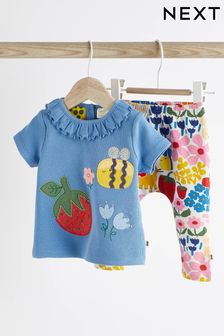 Albastru - Set bluză și colanți pentru bebeluși (165728) | 99 LEI - 116 LEI