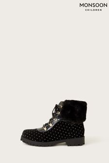 Черные бархатные ботинки Monsoon Velma (165930) | €28