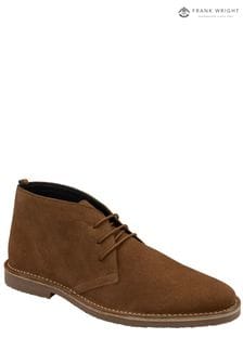 Frank Wright Brown Mens Suede Lace-Up Desert Boots (166043) | Kč2,380