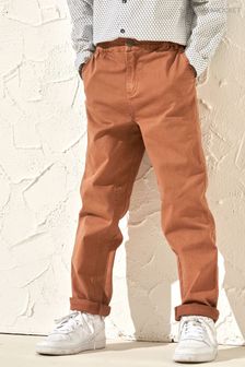 Angel & Rocket Brown Oscar Smart Washed Chino Trousers (166174) | 129 QAR - 158 QAR