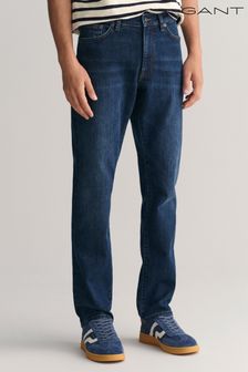 Ciemnoniebieski z efektem znoszenia - Gant Worn In Slim Fit Jeans (166208) | 630 zł