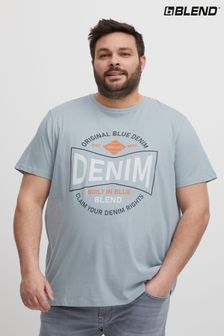 Blend Blue Plus Size Original 3 Colour Denim Print T-Shirt (166390) | AED67
