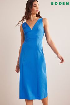Niebieski - Dżersejowa sukienka midi Boden na cienkich ramiączkach (166422) | 300 zł
