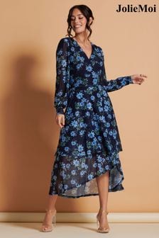 Jolie Moi Floral Mesh Midi Dress (166630) | NT$3,690