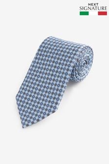 Light Blue Geometric Signature Made In Italy Design Tie (166926) | NT$1,150