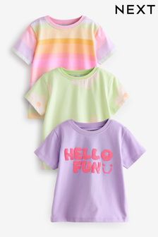 丁香紫 - T恤3件裝 (9個月至7歲) (167026) | NT$670 - NT$840