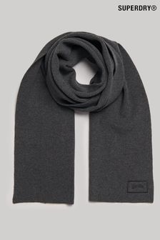 Superdry Grey Knitted Logo Scarf (167075) | €43