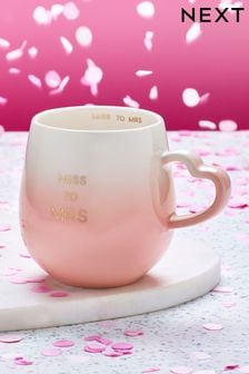 Pink Miss to Mrs Engagement Mug