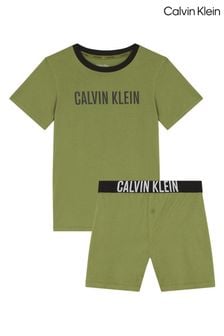 Calvin Klein Boys Green Intense Power Knit Pyjama Shorts Set (167226) | 150 zł