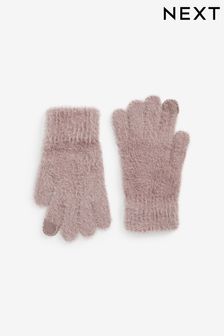 Mink Brown - Fluffy Gloves (3-16yrs) (167392) | kr70 - kr130