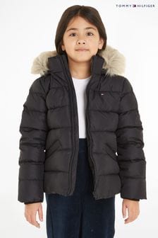 Tommy Hilfiger Kids Essential Down Hood Black Jacket (167807) | $180 - $207