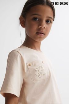 Reiss Pink Chloe 9-14 yrs Embroidered Crew Neck T-Shirt (168073) | $35