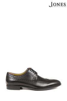 Jones Bootmaker Macclesfield Leather Derby Black Shoes (168103) | $191