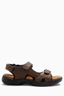 Brown                Leather Trek Sandals (168135) | €23.50