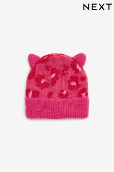 Pink Double Pom Pom Rib Beanie Hat (3-16yrs) (169420) | AED17 - AED24