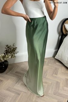 Style Cheat Green Evelyn Ombre Maxi Skirt (169723) | €64