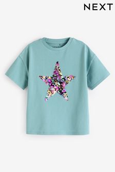 Blue Star Sequin T-Shirt (3-16yrs) (170031) | KRW19,200 - KRW29,900