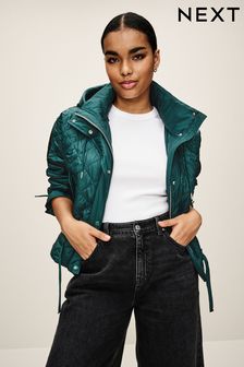 Forest Green Short Quilted Jacket (170192) | 335 SAR