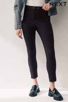 Zipped Detail Skinny Trousers