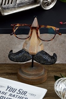 Brown Moustache Glasses Stand
