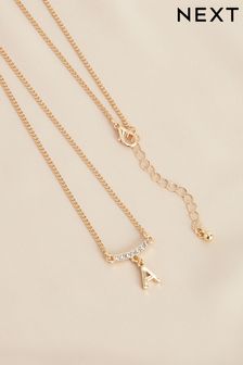Gold Tone A Initial Necklace (170973) | €8